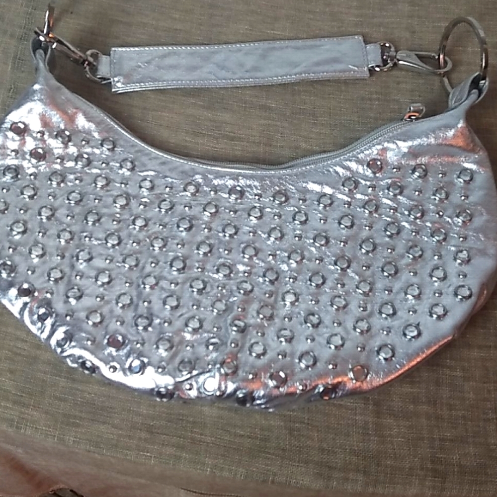 Silver Rhinestone Bag